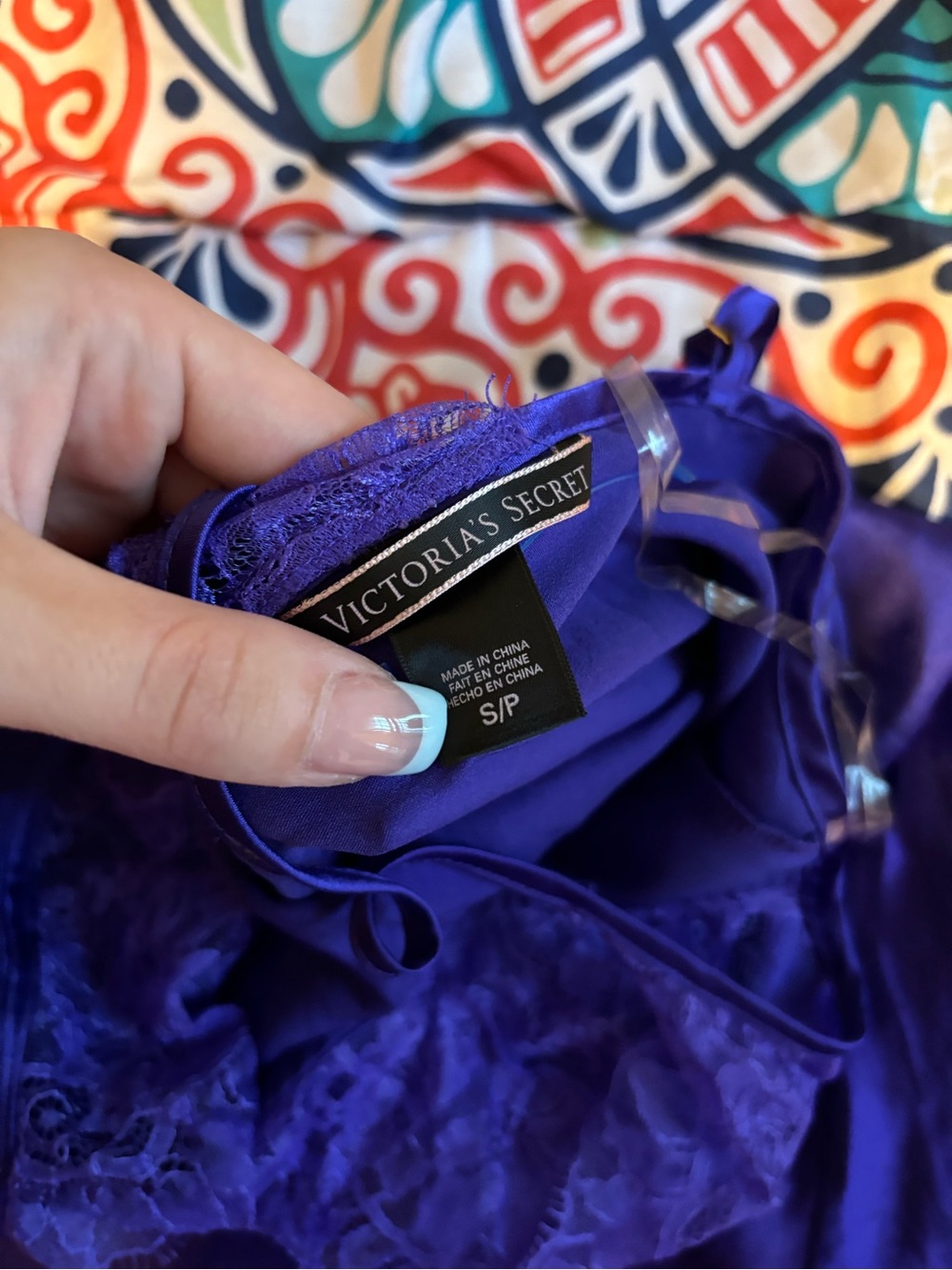 Victoria's Secret Deep Purple Lace Chemise Nightie